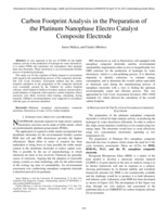 Carbon footprint analysis in the preparation of the platinum nanophase electro catalyst composite electrode
