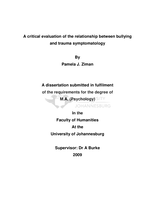 A critical evaluation of the relationship between bullying and trauma symptomatology