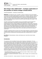 How deep is the rabbit hole? – a deeper exploration of the position of interior design in South Africa