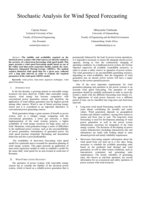 Stochastic analysis for wind speed forecasting