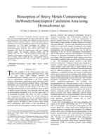 Biosorption of heavy metals contaminating the Wonderfonteinspruit Catchment Area using Desmodesmus sp.