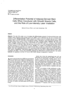 Differentiation potential of adipose-derived stem cells when cocultured with smooth muscle cells, and the role of low-intensity irradiation
