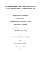 A community awareness-raising intervention in the community policing forum in Giyani