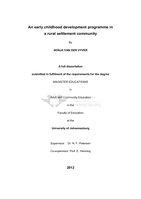 An early childhood development programme in a rural settlement community