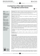 A comparison of blue-light transmissions through blue-control lenses