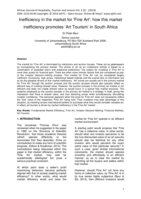 Inefficiency in the market for 'Fine Art': how this market inefficiency promotes 'Art Tourism' in South Africa