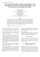The factor structure, metrical properties, and convergent validity of the third edition (1999) of the Locus of Control Inventory.