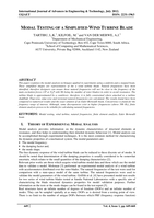 Modal testing of a simplified wind turbine blade