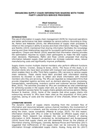 Enhancing supply chain information sharing with third party logistics service providers