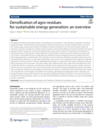 Densification of agro‑residues for sustainable energy generation: an overview