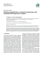 Nonlinear nanofluid flow over heated vertical surface with sinusoidal wall temperature variations