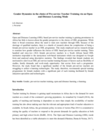 Gender dynamics in the choice of pre-service teacher training via an open and distance learning mode