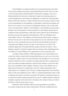Argumentation : a methodology to facilitate critical thinking