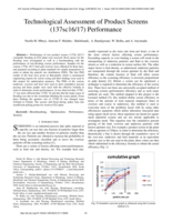 Technological assessment of product screens (137sc16/17) performance
