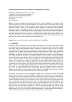 Cybersecurity awareness in an Industrial Control Systems company