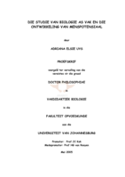 Die studie van biologie as vak en die ontwikkeling van menspotensiaal.