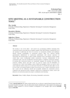 Site meeting as a sustainable construction tool