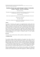 Identifying worksite intervention strategies to improve construction workers’ nutrition : a review of literature