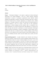 Role of artificial intelligence in operations environment : a review and bibliometric analysis