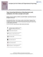 Team boosting behaviours : development and validation of a new concept and scale