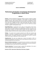Performance evaluation of contractor development programmes in South Africa