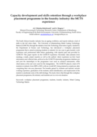 Capacity development and skills retention through a workplace placement programme in the foundry industry : the MCTS experience