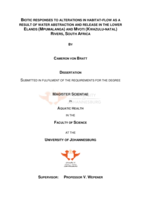 Biotic responses to alterations in habitat-flow as a result of water abstraction and release in the lower Elands (Mpumalanga) and Mvoti (Kwazulu-Natal) Rivers, South Africa