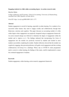Engaging students in a fully online accounting degree : an action research study