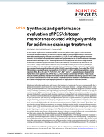 Synthesis and performance evaluation of peS/chitosan membranes coated with polyamide for acid mine drainage treatment