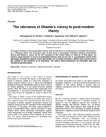 The relevance of Obama’s victory to post-modern theory