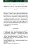 A comparative analysis of the synchronisation of business cycles for developed and developing economies with the world business cycle