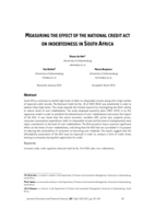 Measuring the effect of the National Credit Act on indebtedness in South Africa