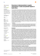 Occurrence of pharmaceuticals in aquatic environments : a review and potential impacts in South Africa