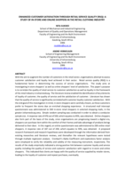 Enhanced customer satisfaction through retail service quality (RSQ) : a study of in-store and online shoppers in the retail clothing industry