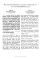 Towards an information security framework for service-oriented architecture