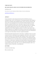 Work or starve: dry harts forced labour camp, November 1901-December 1902