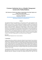 Customer satisfaction survey of quality management system in the medical industry