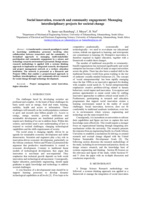 Social innovation, research and community engagement : managing interdisciplinary projects for societal change