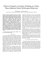 Effect of capacitive auxiliary winding on a three- phase induction motor performance behaviour