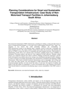 Planning considerations for smart and sustainable transportation infrastructure: case study of non-motorised transport facilities in Johannesburg South Africa