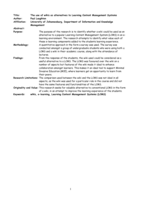 The use of wikis as alternatives to learning content management systems