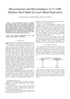 Microstructure and microhardness of 17-4 ph stainless steel made by laser metal deposition