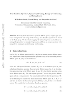 Spin Hamilton operators, symmetry breaking, energy level crossing and entanglement