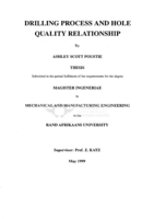 Drilling process and hole quality relationship