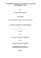 'n Narratologiese analise van Tacitus, Historiae (I. 1-49)