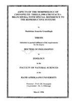 Aspects of the morphology of chonopeltis thiele, 1900 (crustacea: branchiura), with special reference to the reproductive systems