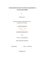 Towards improved project and product management in a software environment
