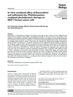 In vitro combined effect of Doxorubicin and sulfonated zinc Phthalocyanine– mediated photodynamic therapy on MCF-7 breast cancer cells