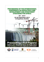 Proceedings of the International Conference on Infrastructure development and investment strategies for Africa : DII-2014 : 25-26 September 2014, Livingstone, Zambia