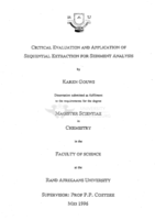 Critical evaluation and application of sequential extraction for sediment analysis
